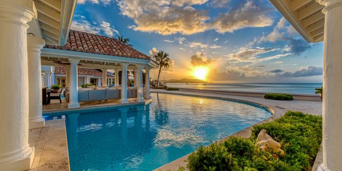 Unique Villa rental St Martin - Sunset pool